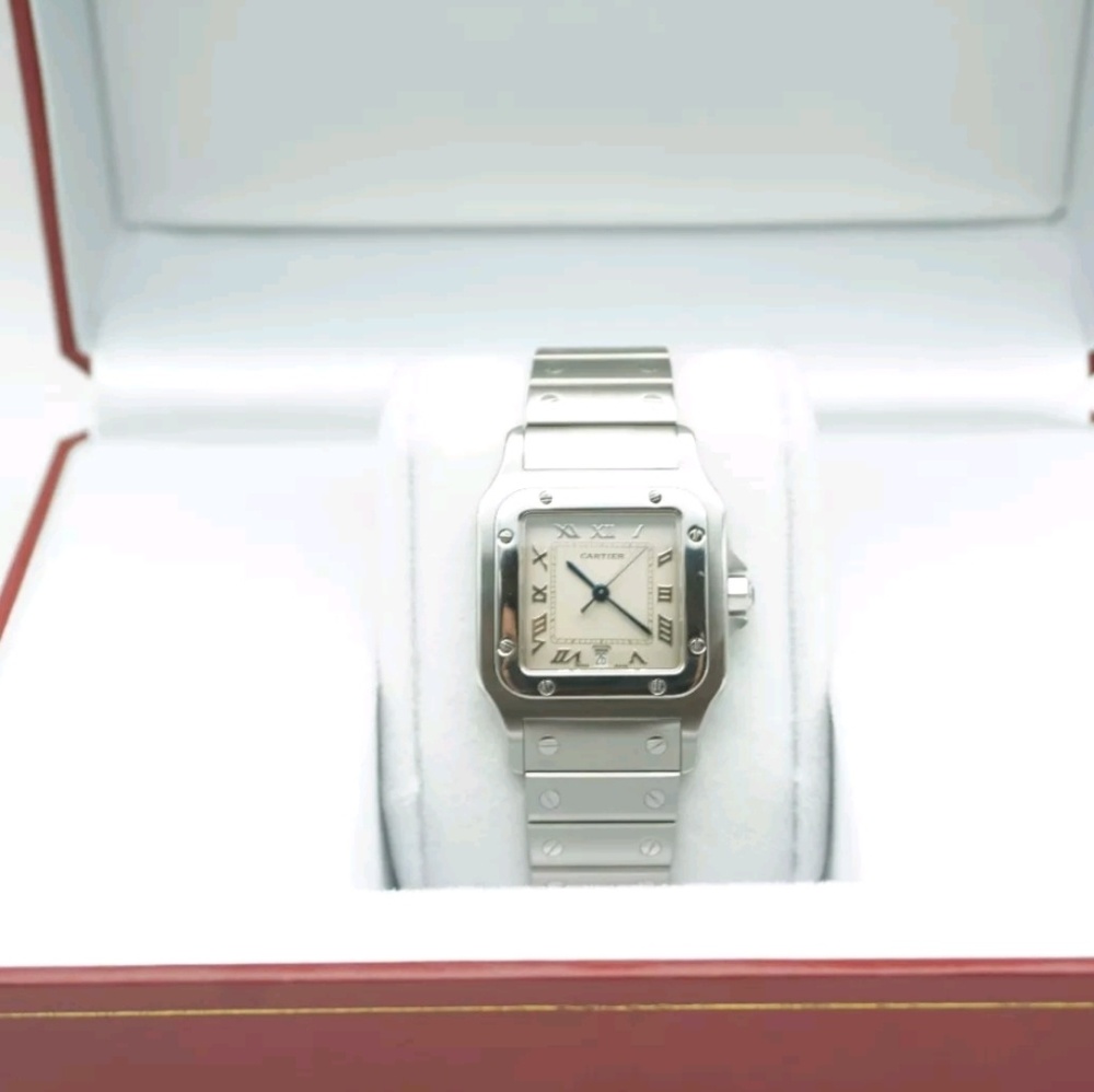 Cartier Mid Size Santos Galbee 987901 unisex